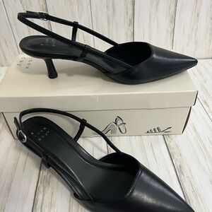 A New Day Black Annette Heels